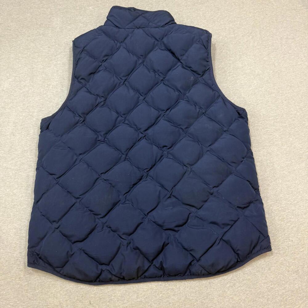 Woolrich Down Puffer Vest Adult XL Navy Blue Full Zip Quilted Sleeveless Cottage - Picture 3 of 6